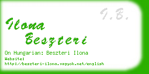 ilona beszteri business card